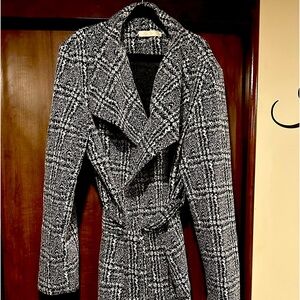 Black and white light overcoat